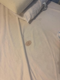 Blood stain on mattress cover