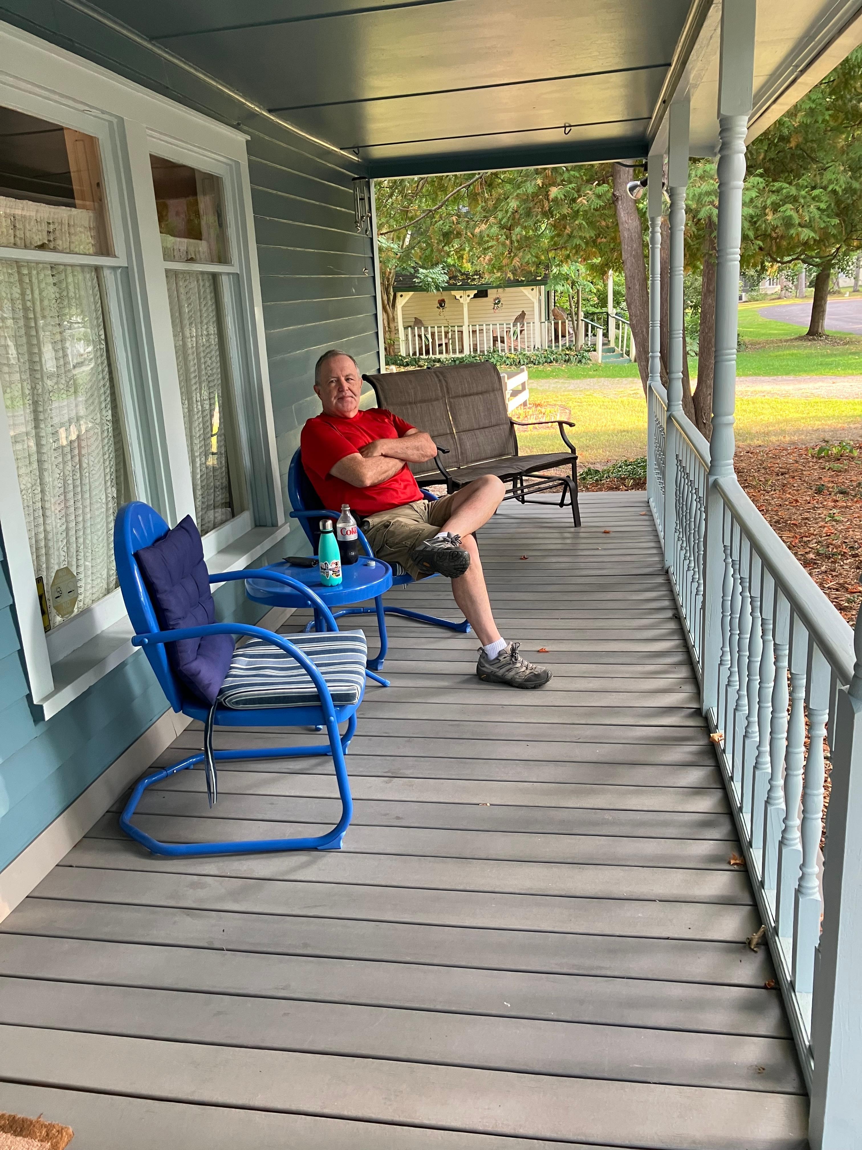 Enjoying the porch 