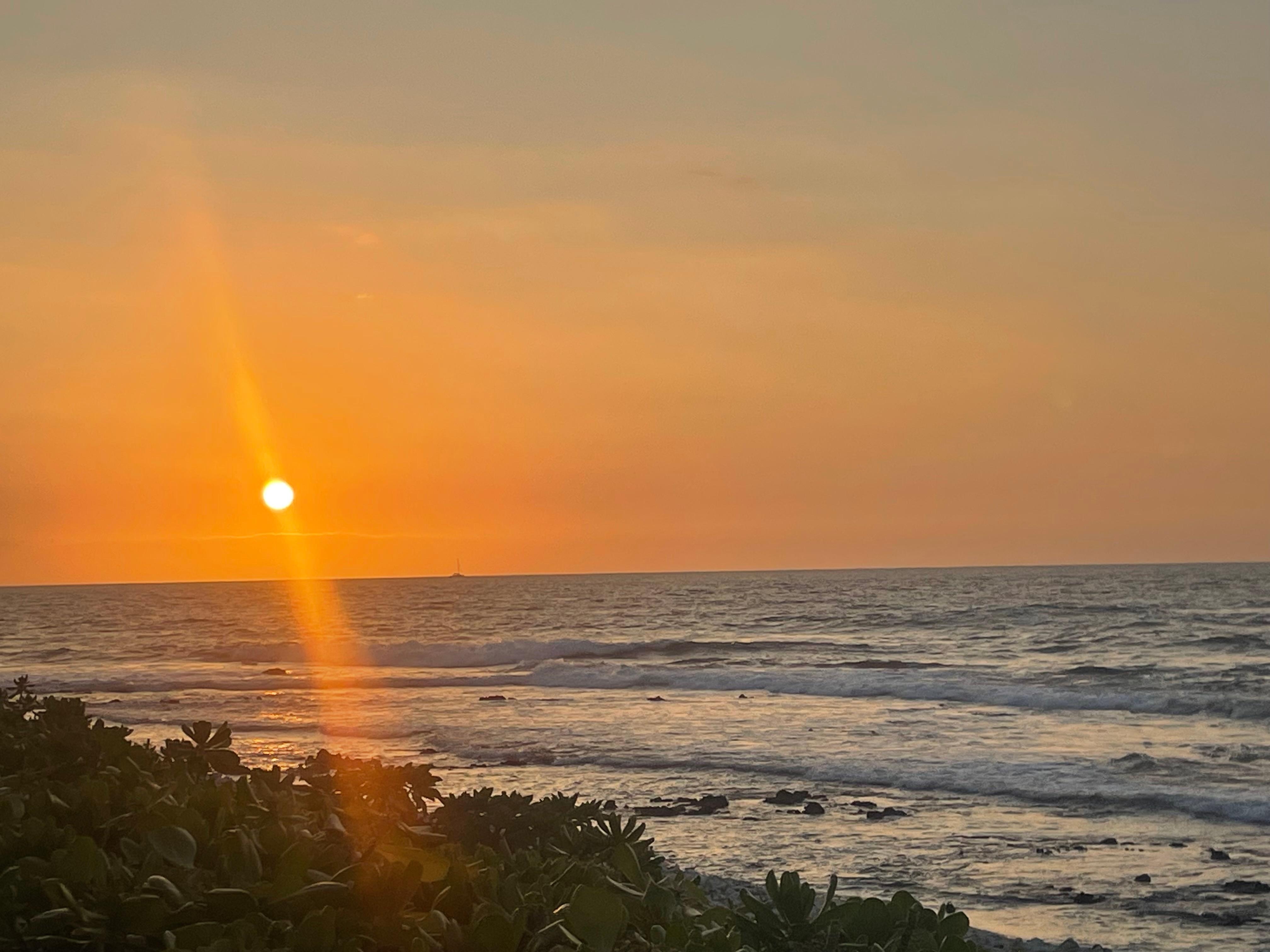 Beach sunset we walked to