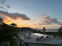 Enchantment from sunrise to sunset to beach below