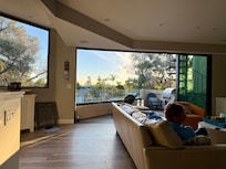 The large sliding glass doors and windows allow you to enjoy the beautiful Coronado weather
