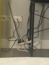 Cords hanging, thank goodness the water did not reach the corsa
