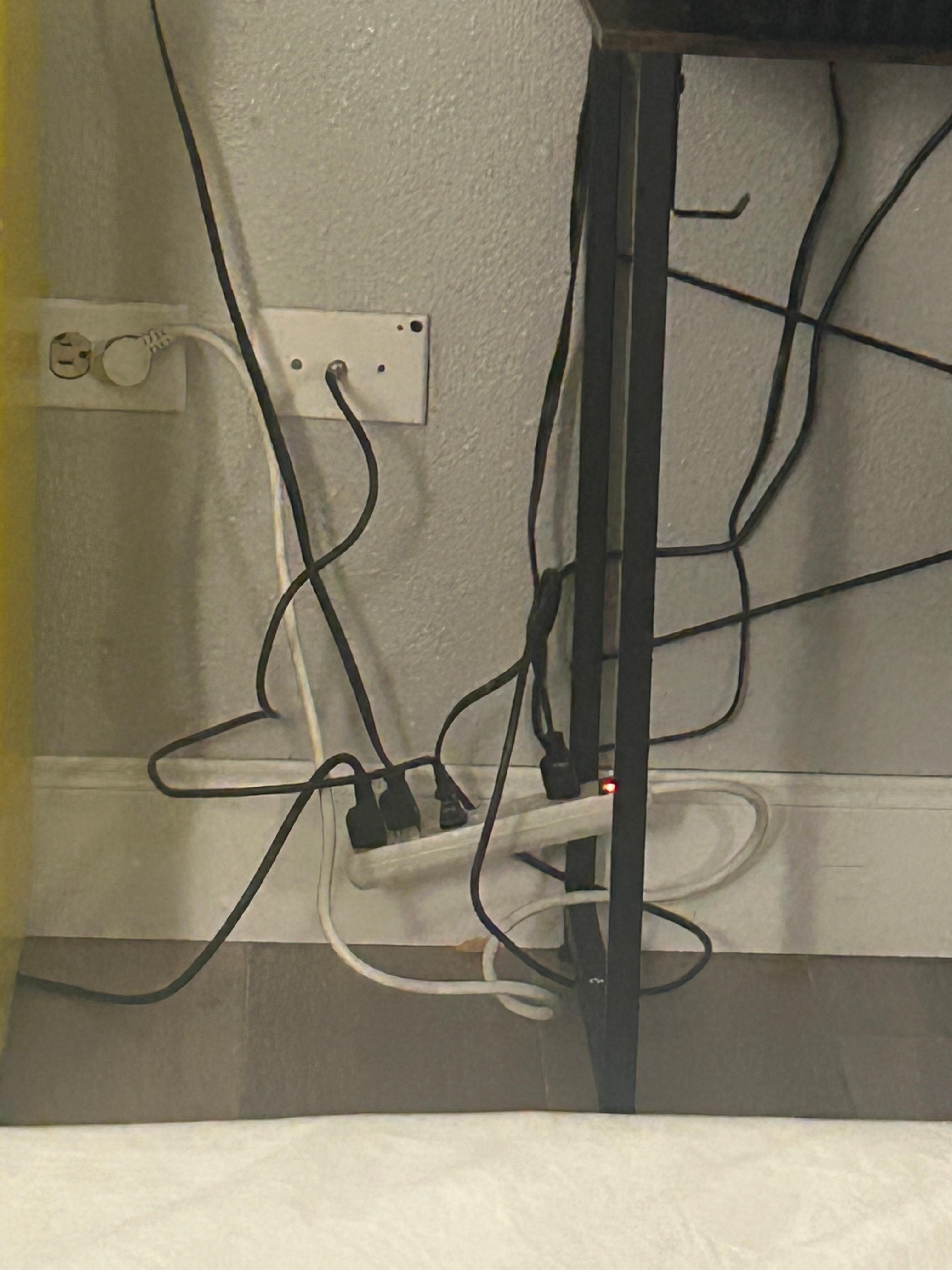 Cords hanging, thank goodness the water did not reach the corsa