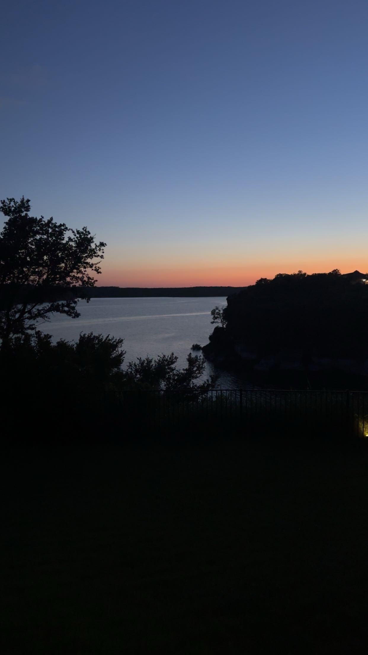 Sunset view from back porch 
