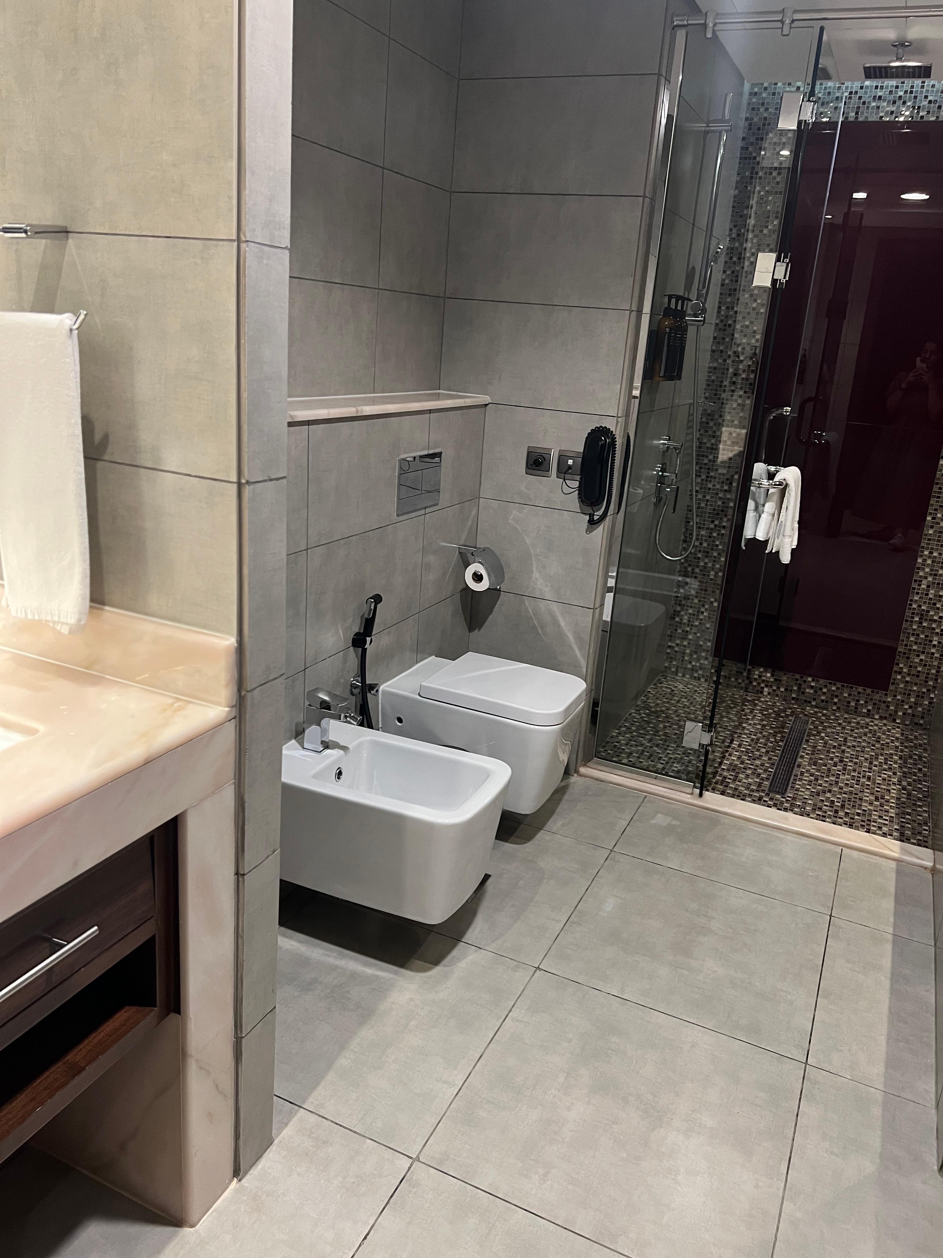 Bathroom was huge, with a separate shower and bath 