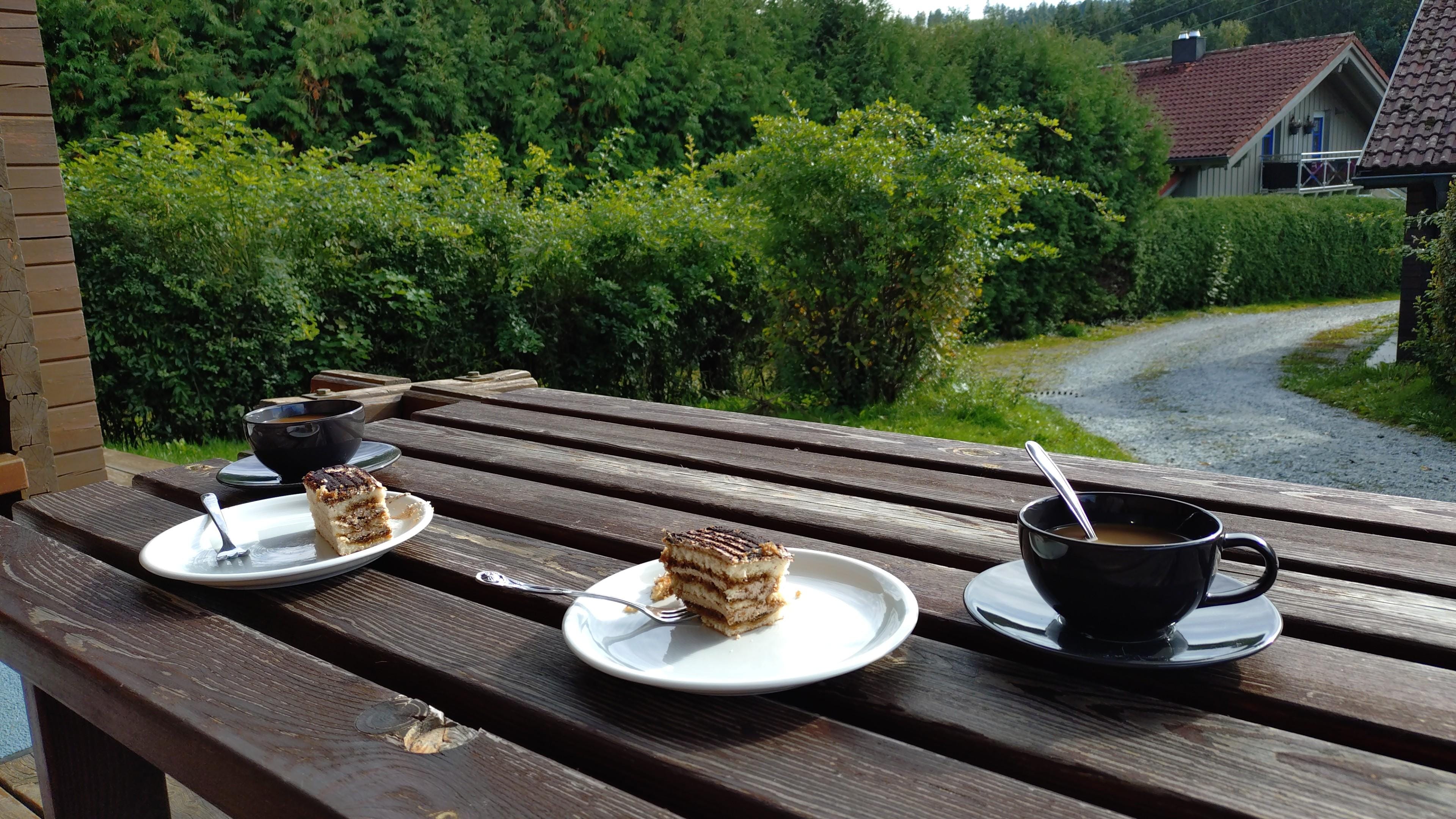 Kaffee auf der Veranda 