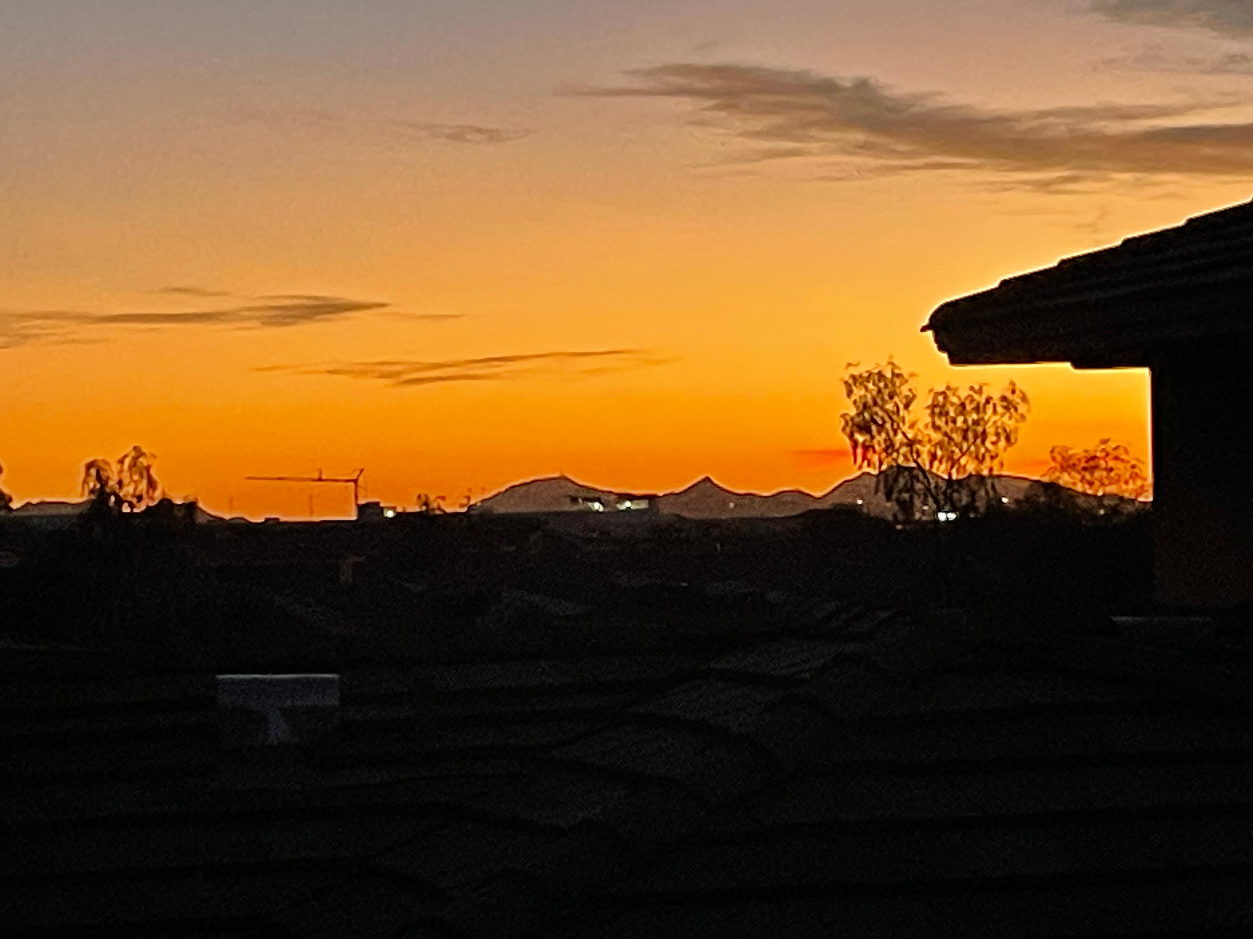 Evening sunset from the patio