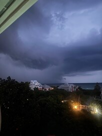 Our view of the storm clouds. Only one night of rain!