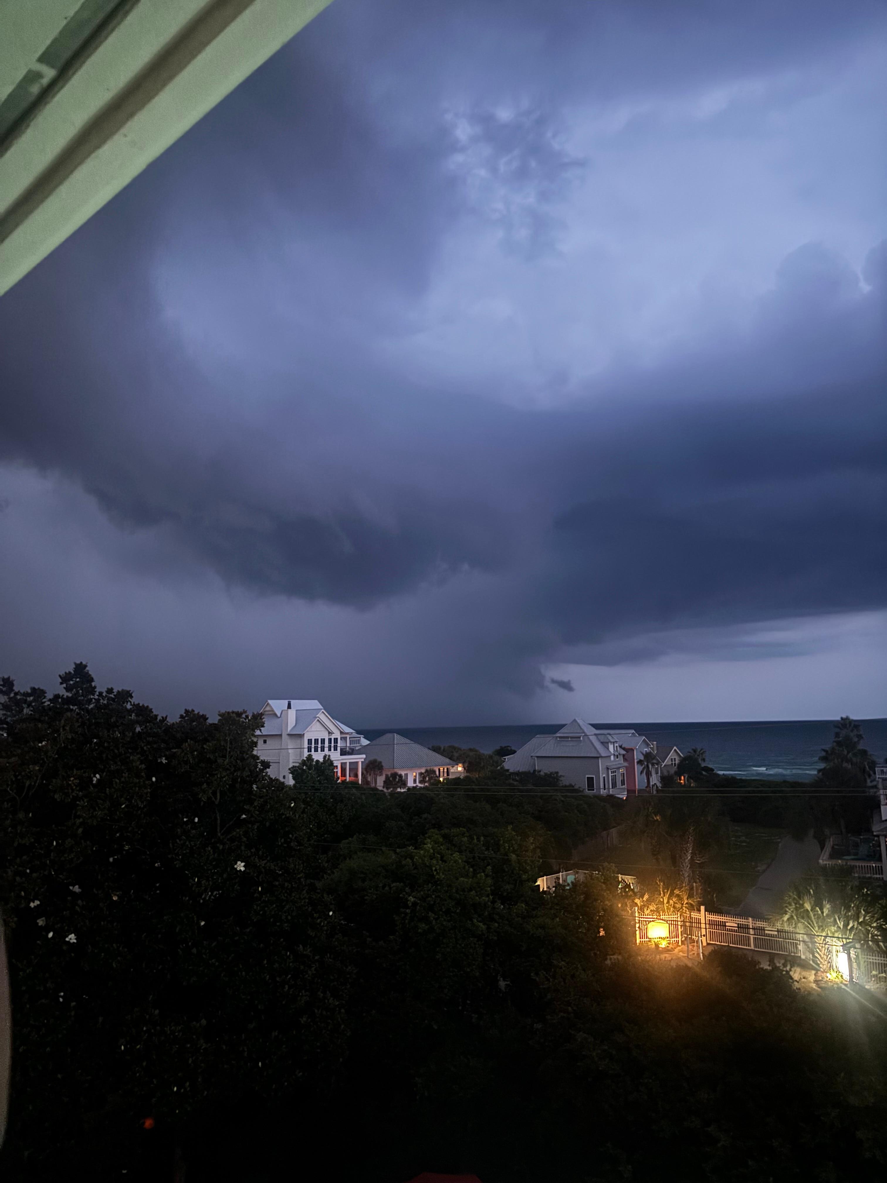 Our view of the storm clouds. Only one night of rain!