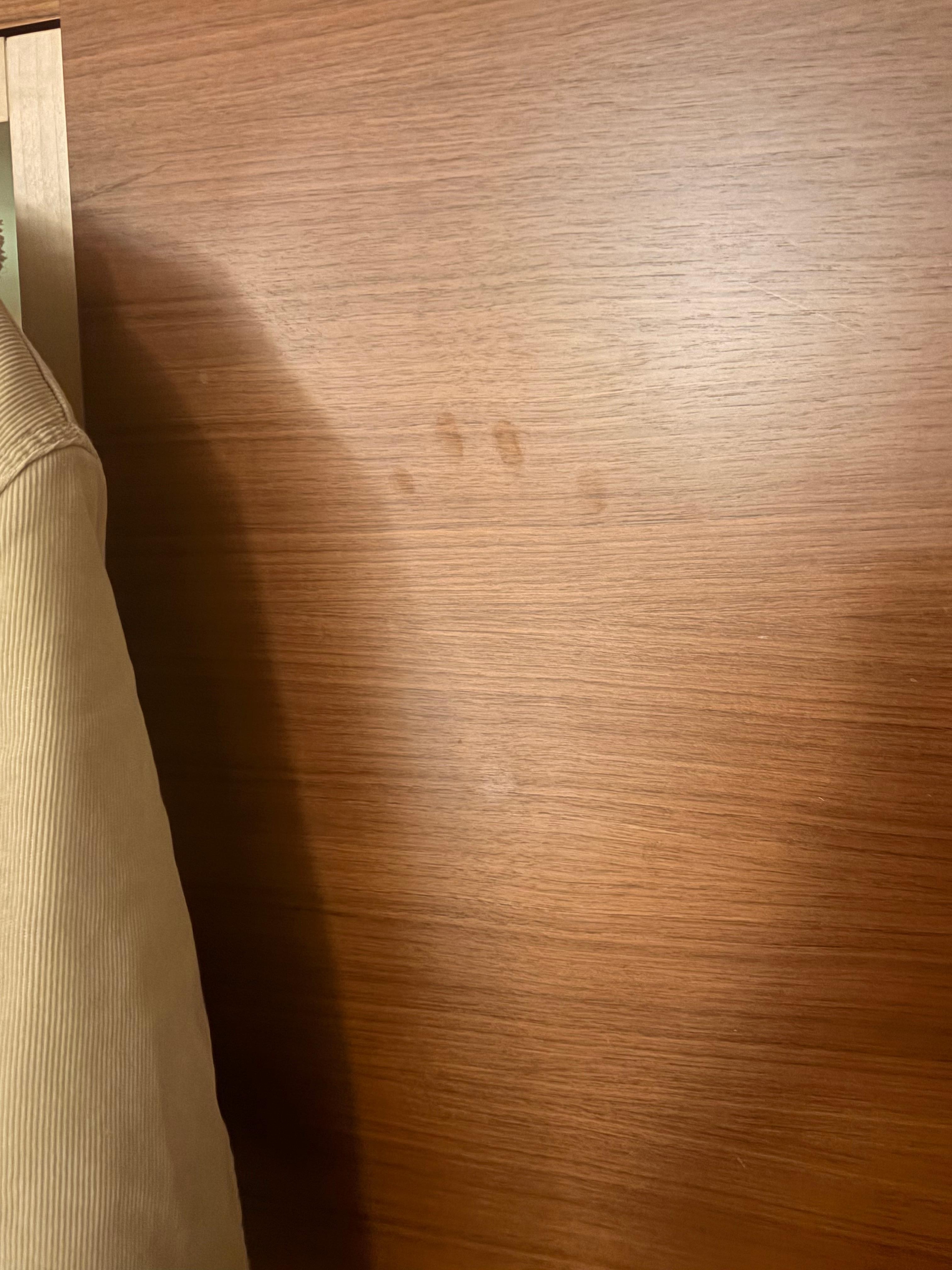 handprint on wardrobe