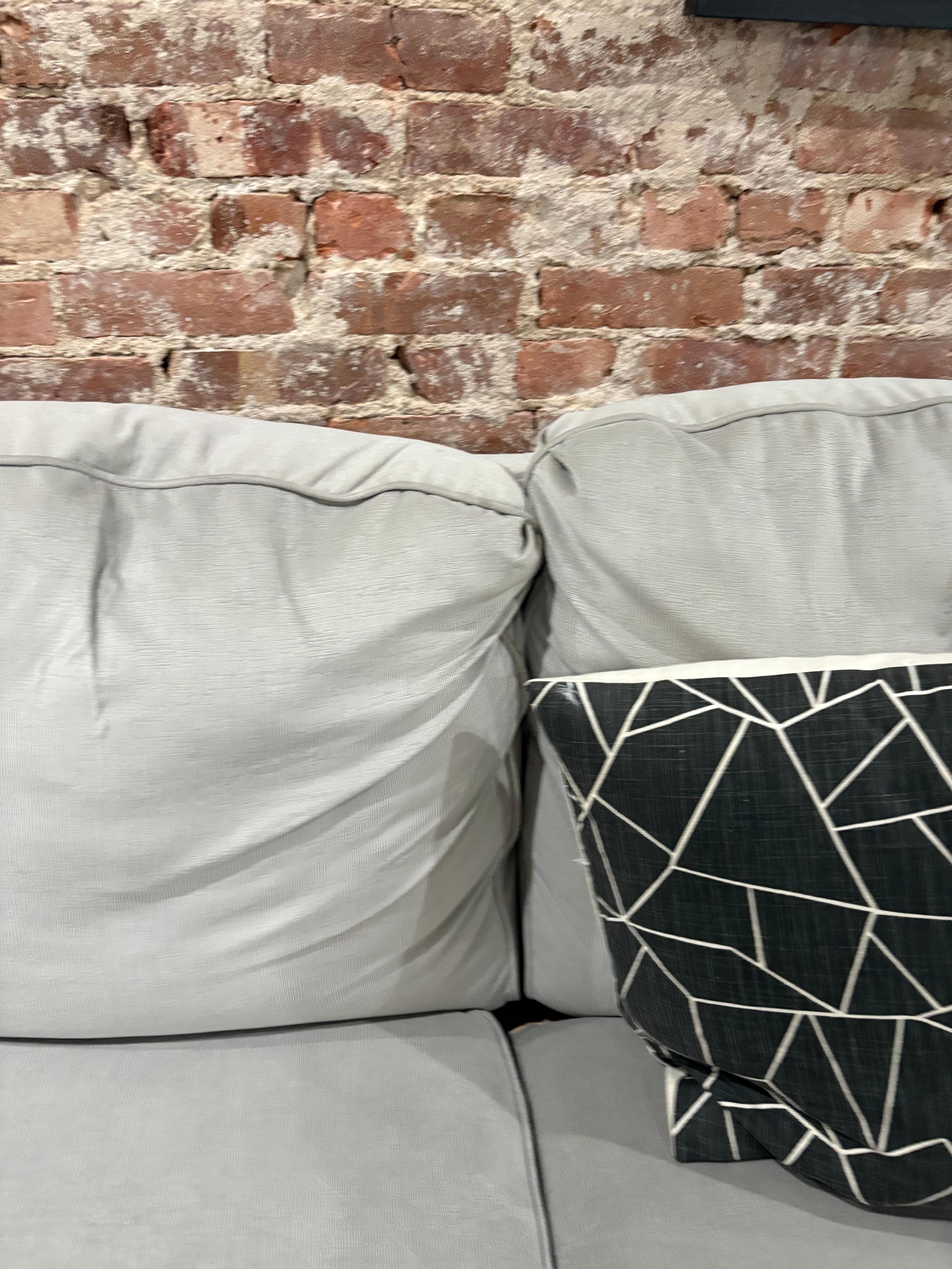 This is the weathered sofa- glammed up in the 