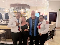 Marino & Yanaira @ the lobby bar.