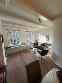 Living area with great light and views of the canal