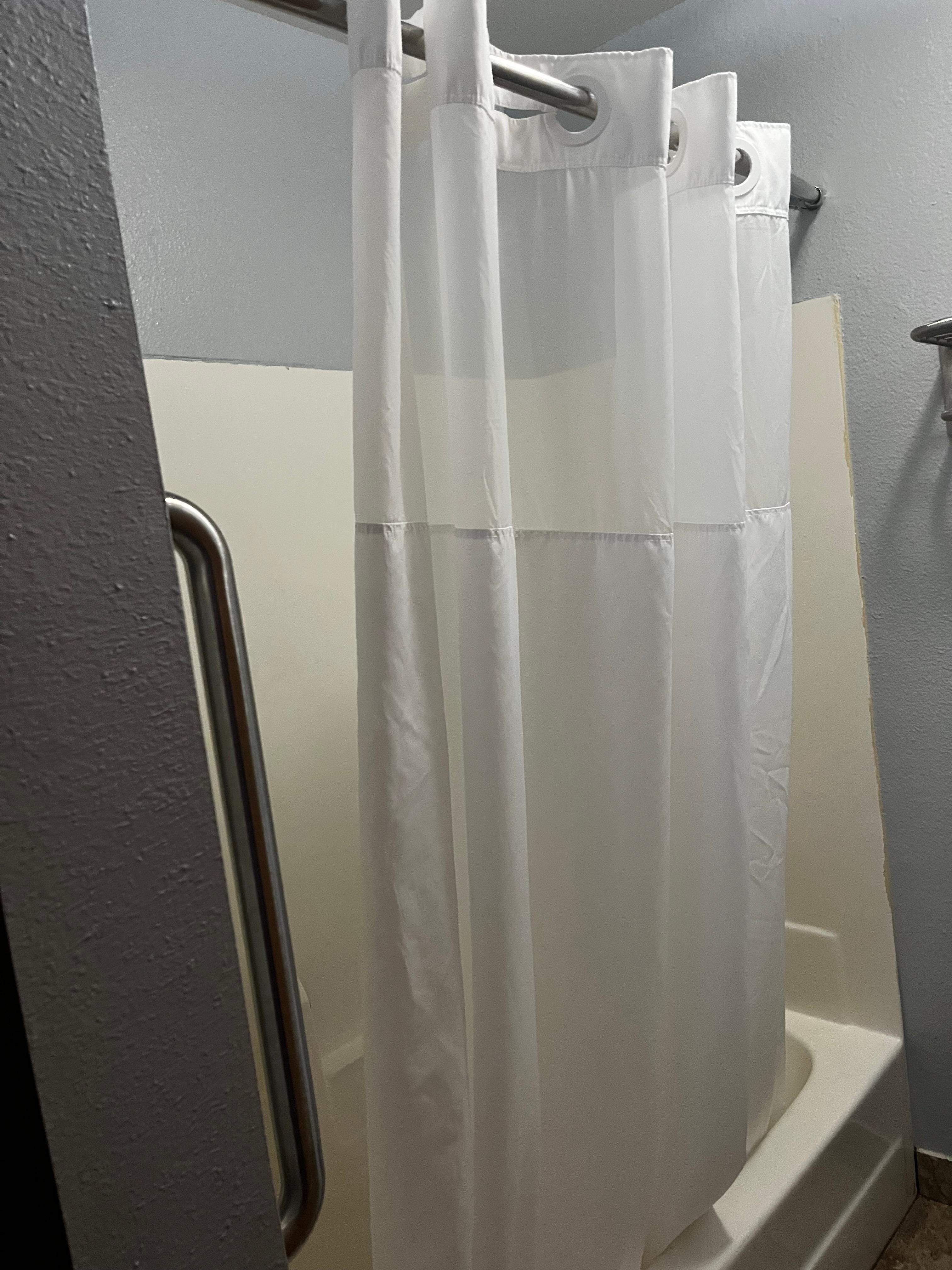 Shower curtain would not close more than this!