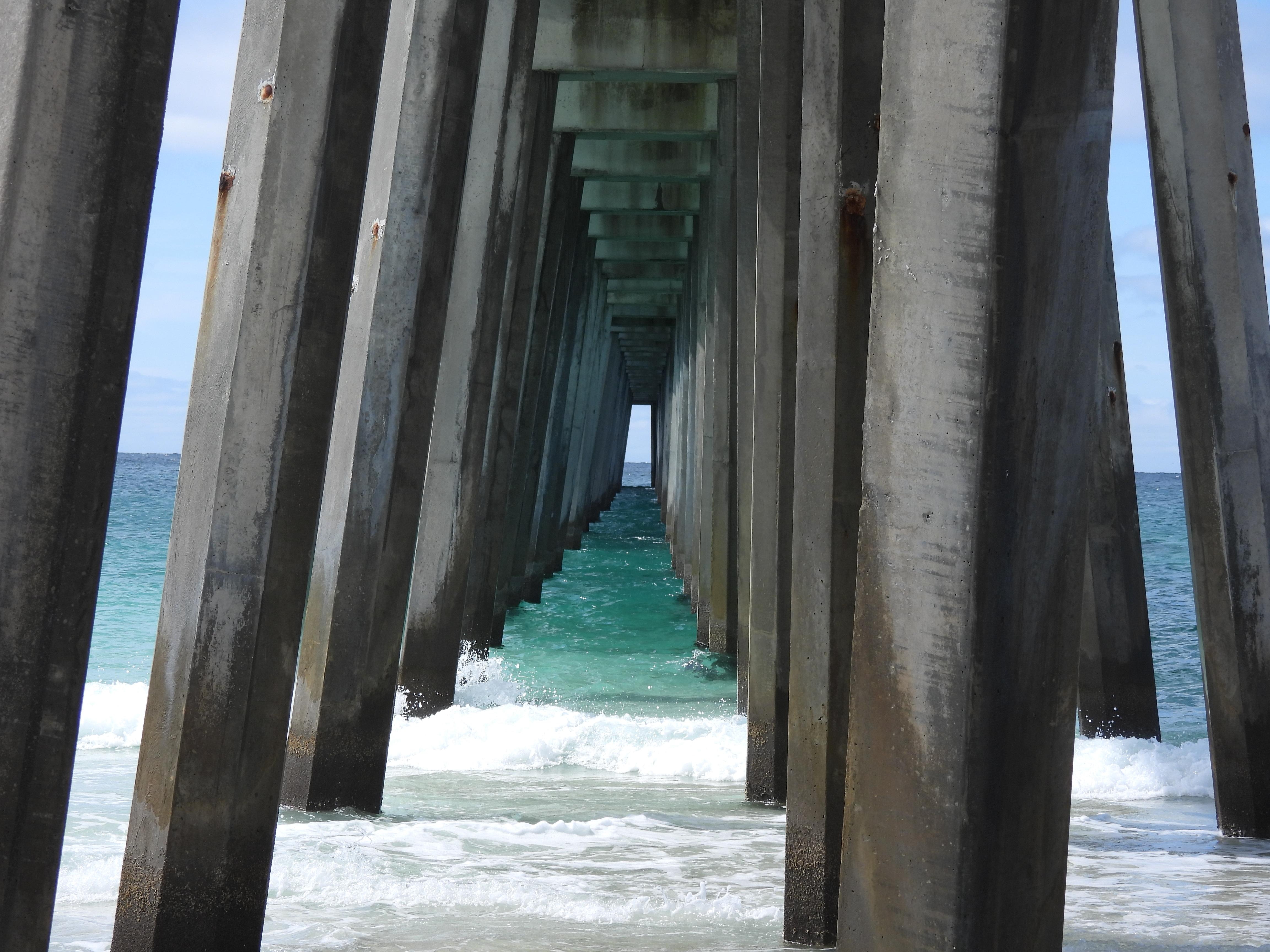 A short walk down the beach to the pier