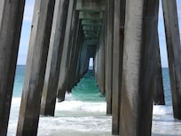 A short walk down the beach to the pier