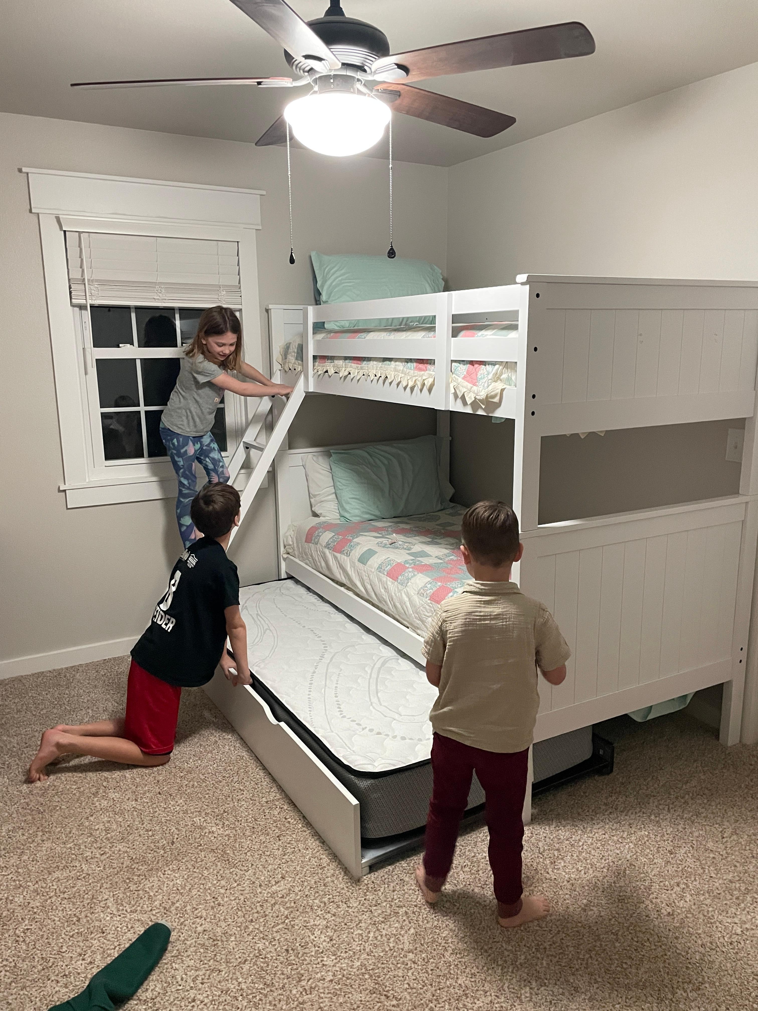The kids loved the triple bunks. We didn’t end up needing the third bedroom. :)