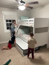 The kids loved the triple bunks. We didn’t end up needing the third bedroom. :)