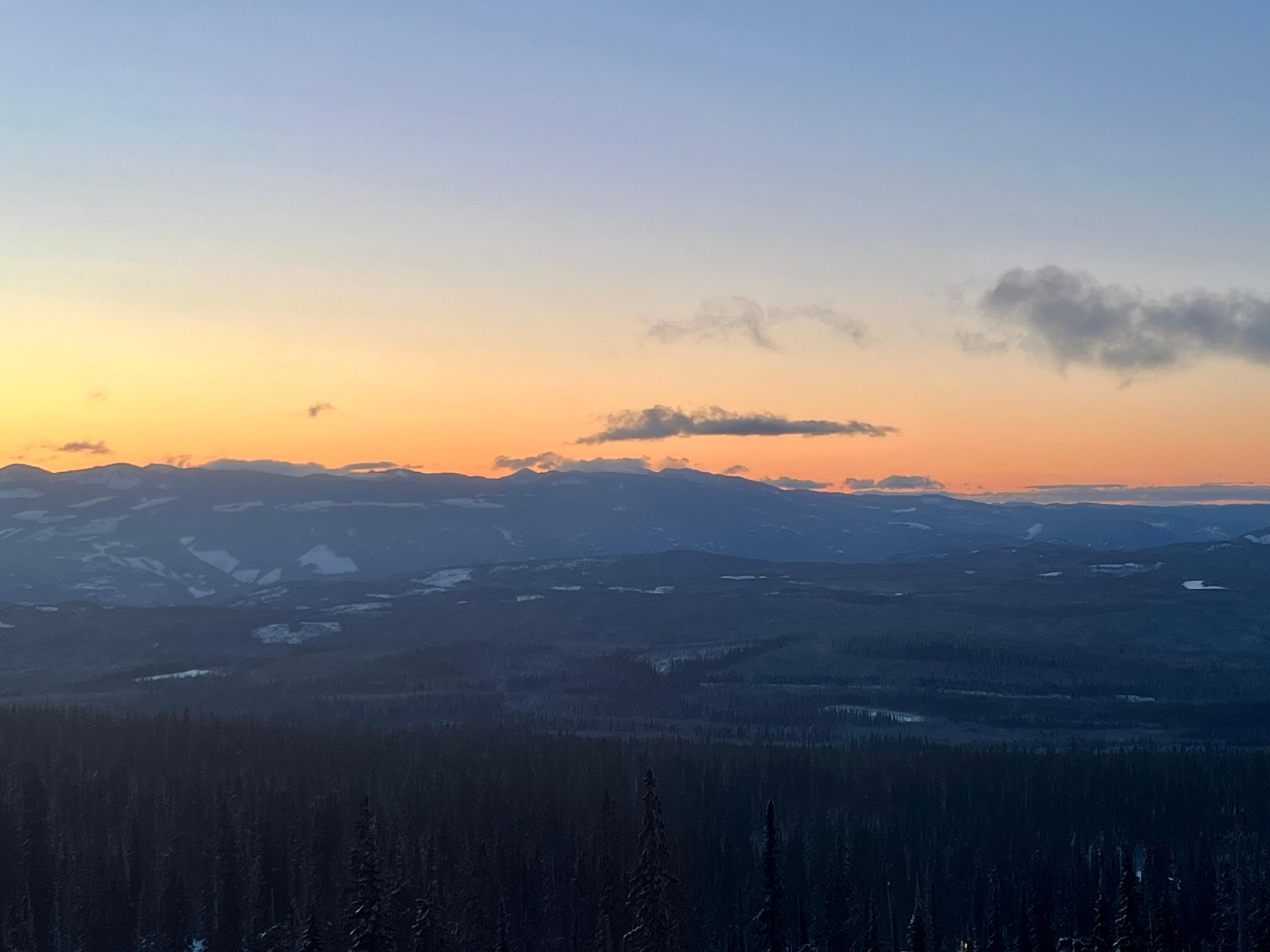 Sunrise from the front windows looking east