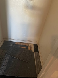 Covered bottom of closet