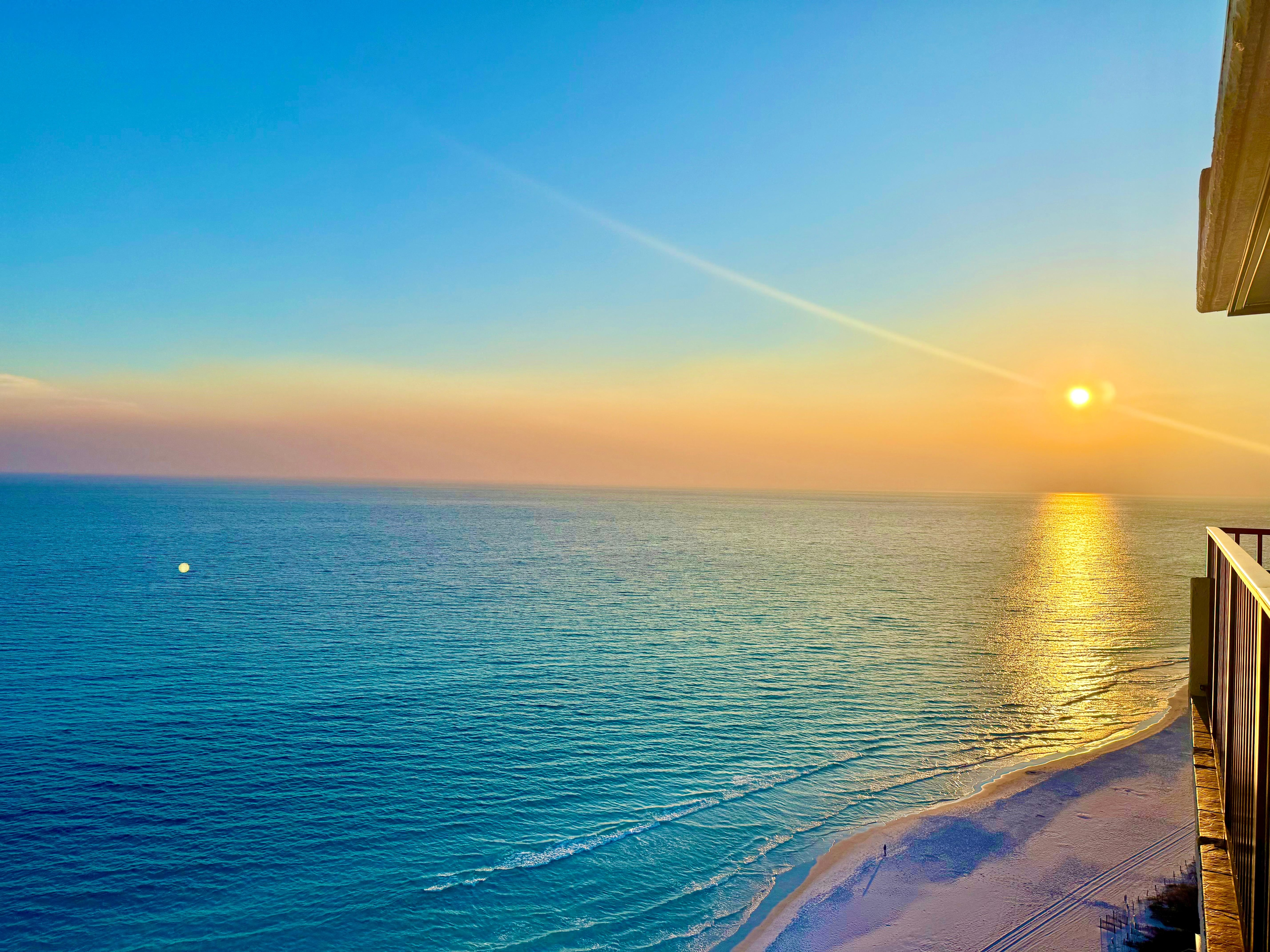 sunset from the balcony 