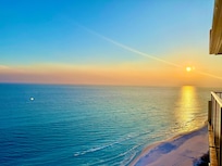 sunset from the balcony