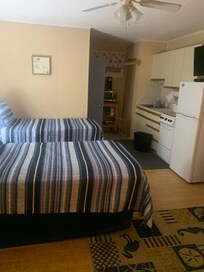 The room with twin beds.