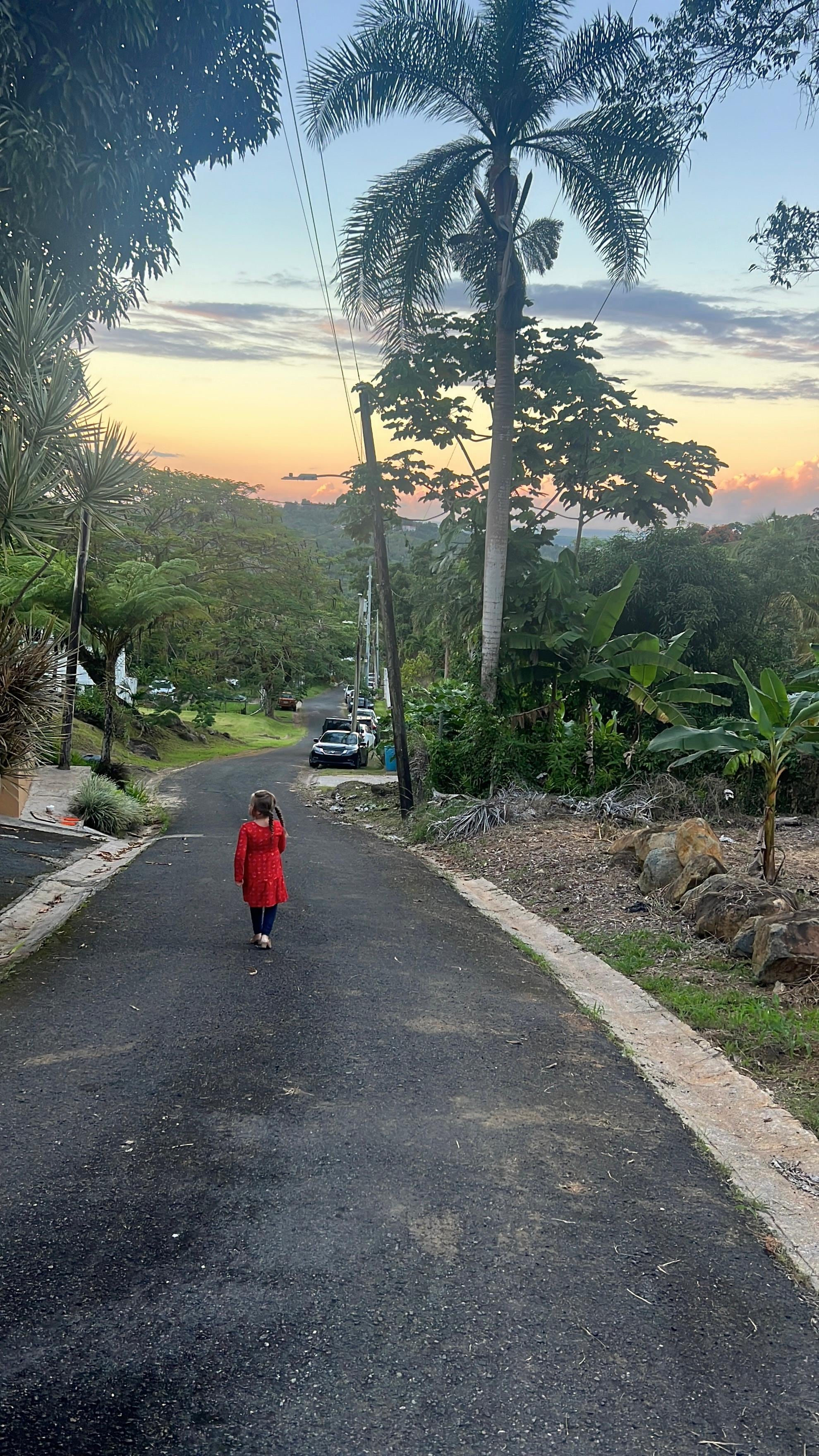 Walking up and down the street