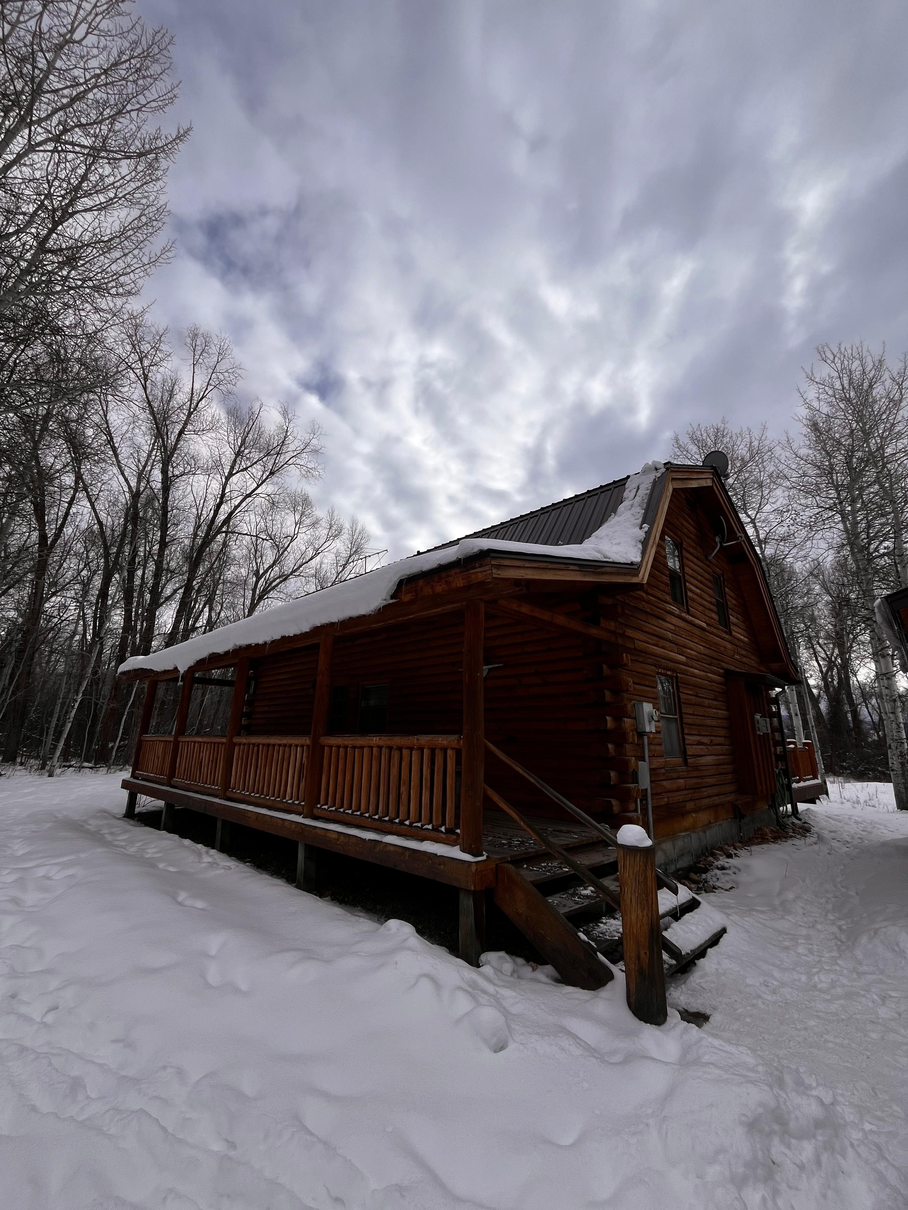Front view of cabin.