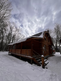 Front view of cabin.