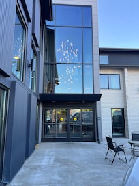 Entrance into lobby from parking lot