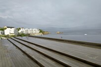 ロビーのテラス。海が一望の絶景!