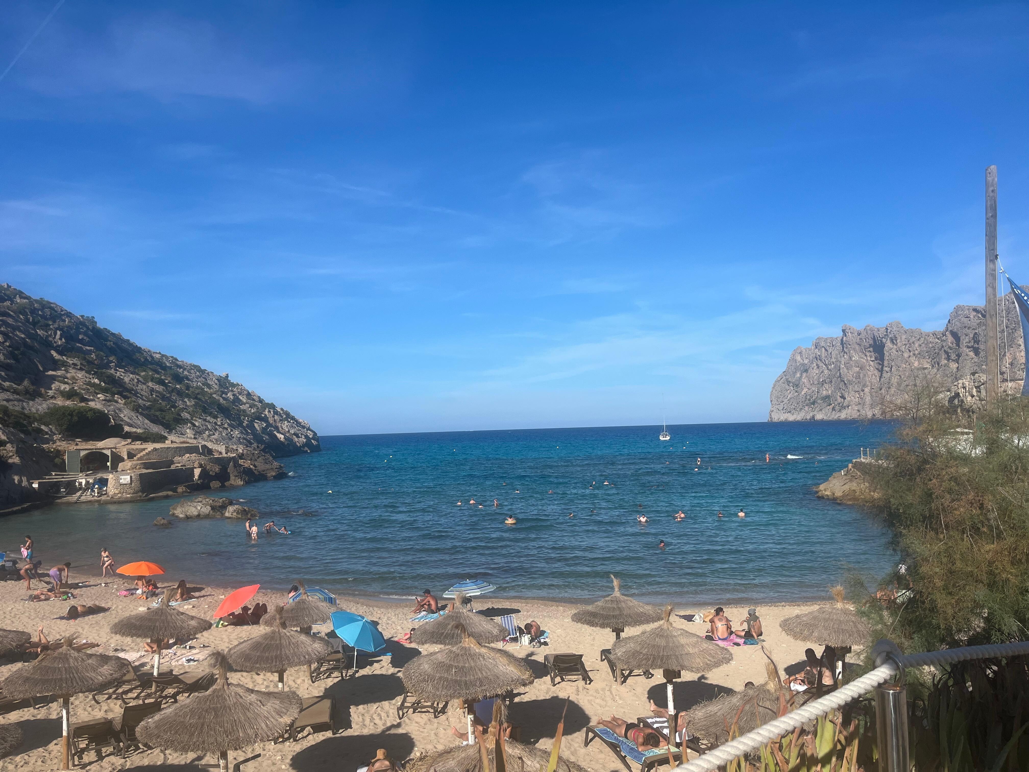 The view from the sunloungers