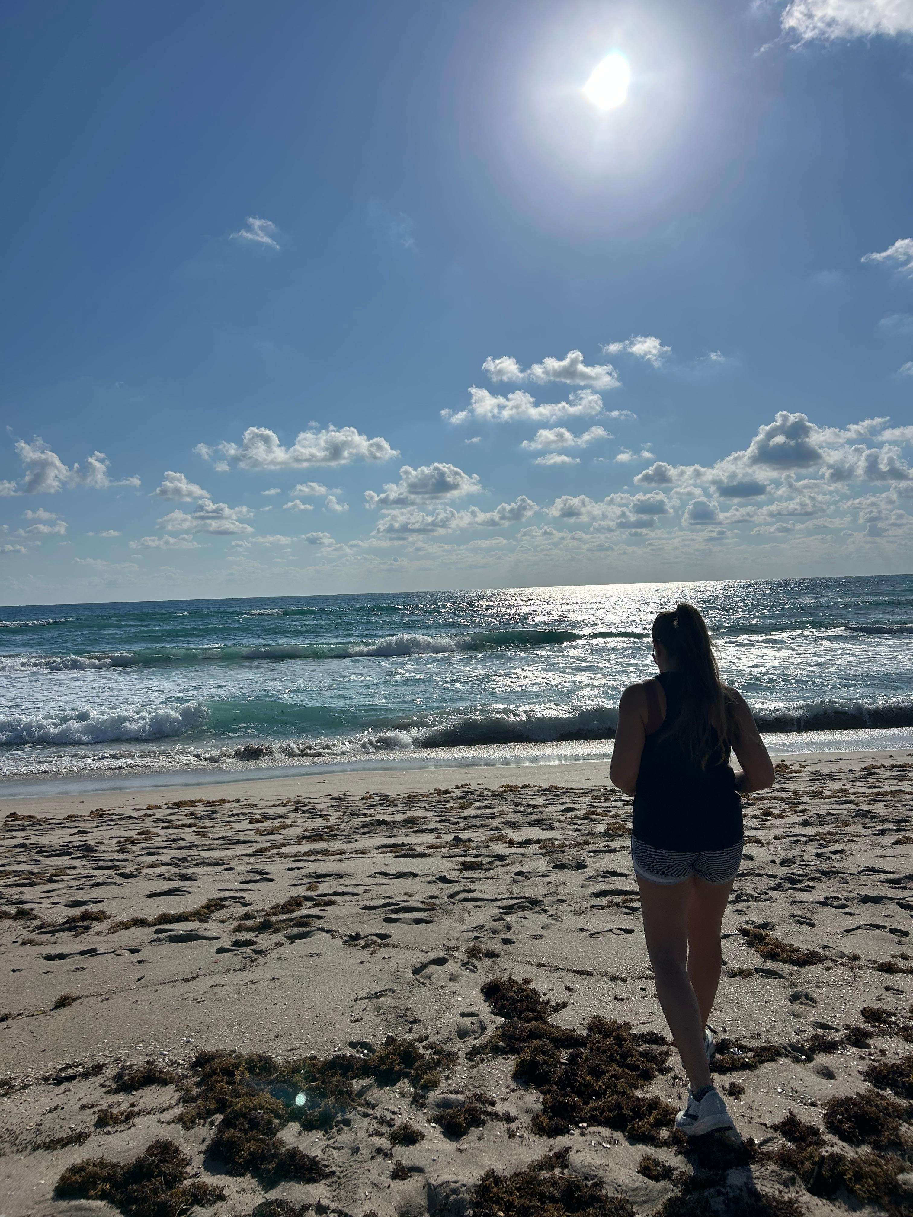 The beach across Ocean Drive was perfect.