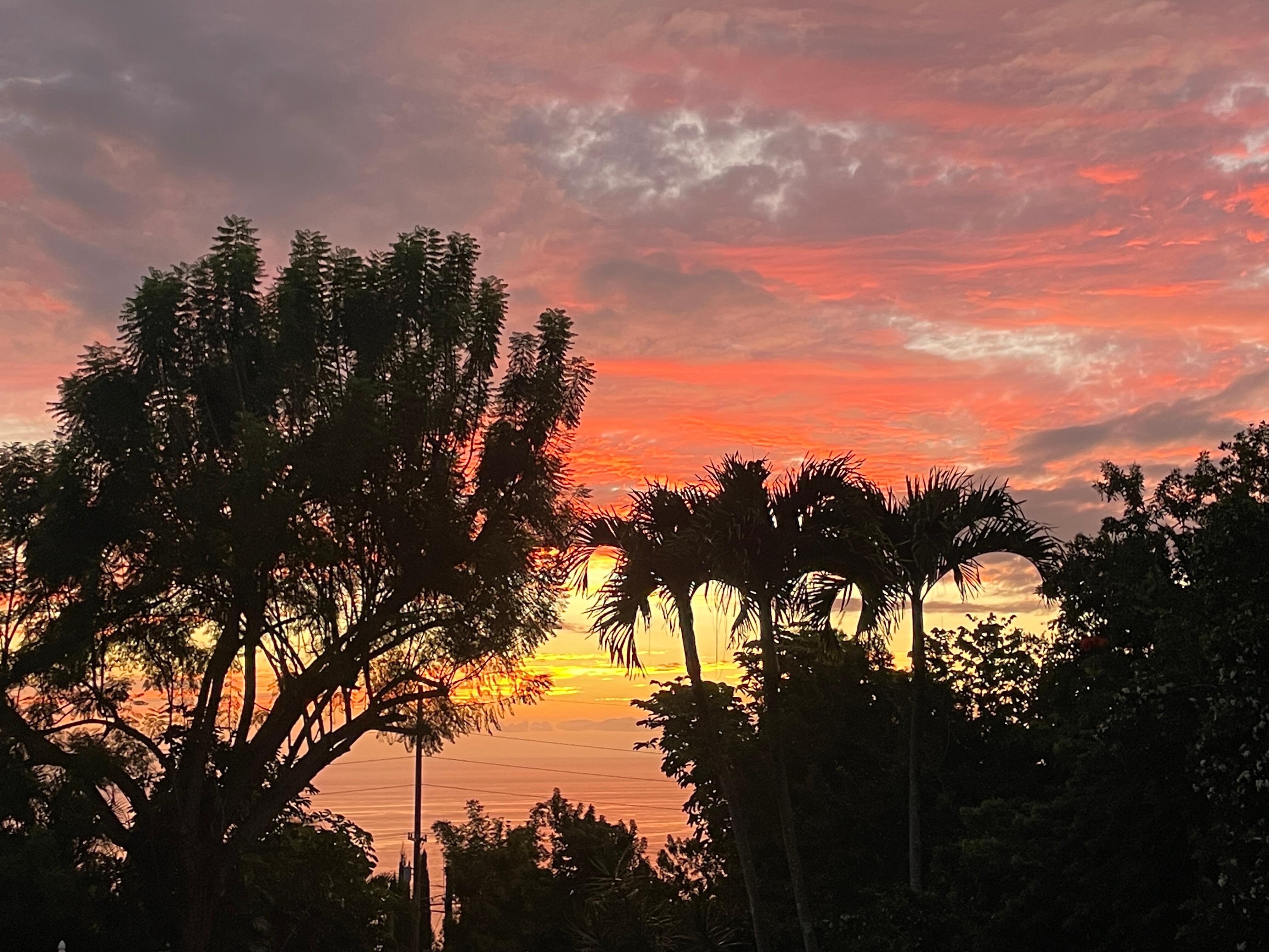 Sunset viewed from the cottage