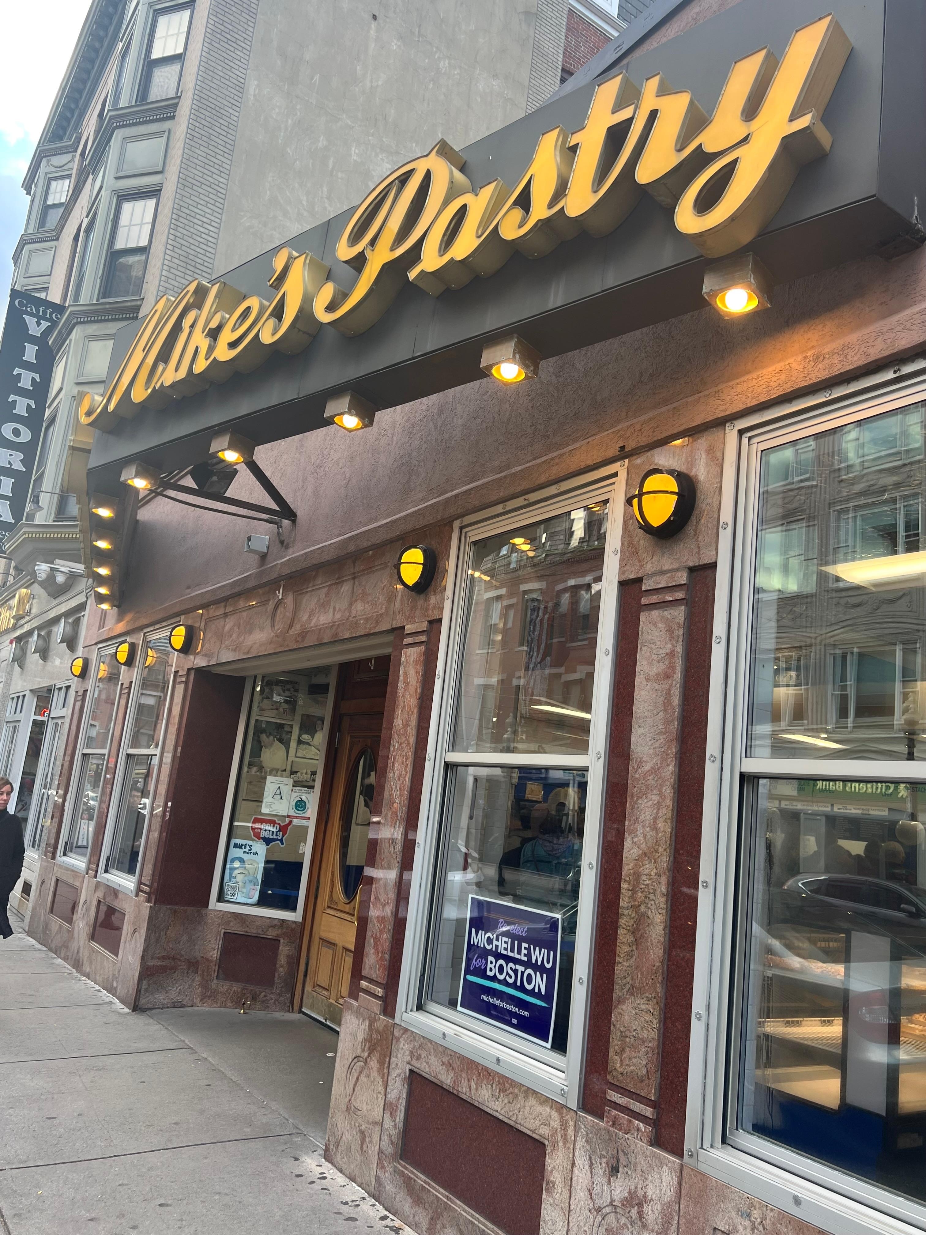 Mikes pastry is just a step away from hotel. 