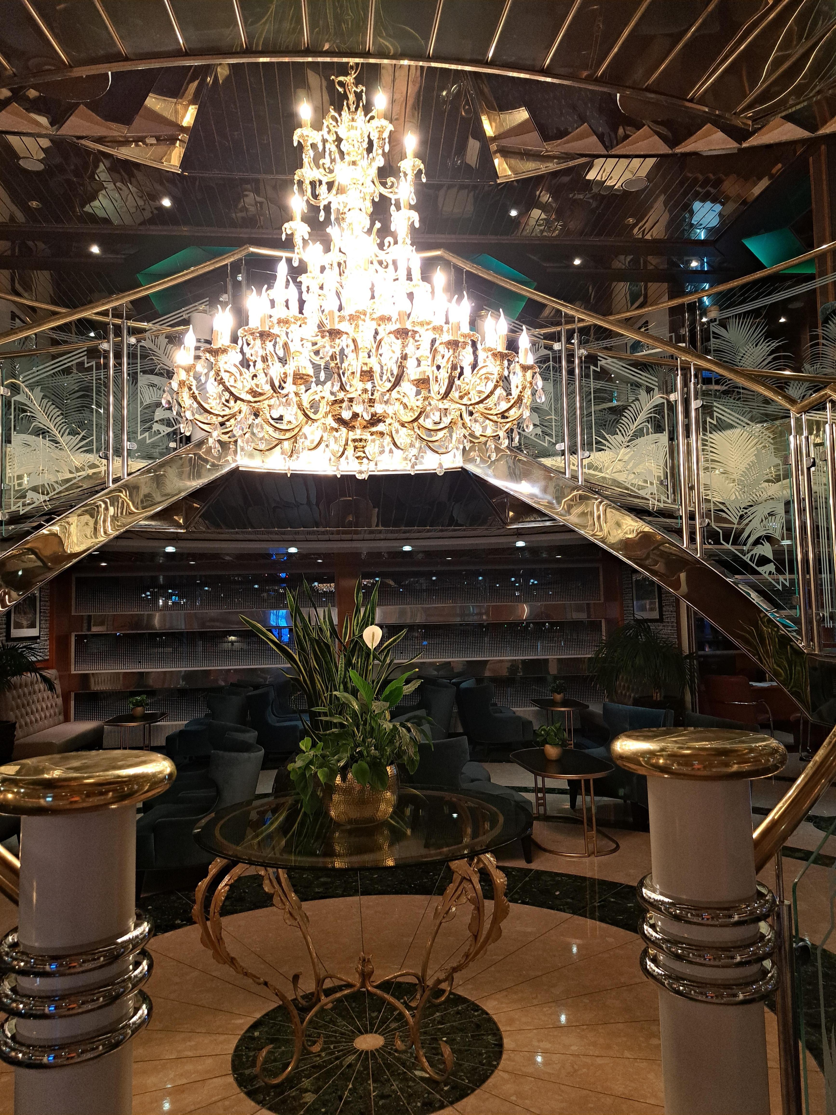 Chandelier a d staircase