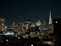 From the rooftop deck looking towards One World Trade Center