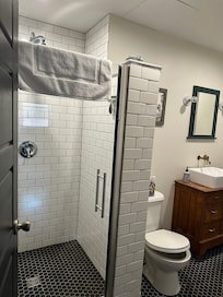 Excellent bathroom set up for me, but especially my handicapped husband.