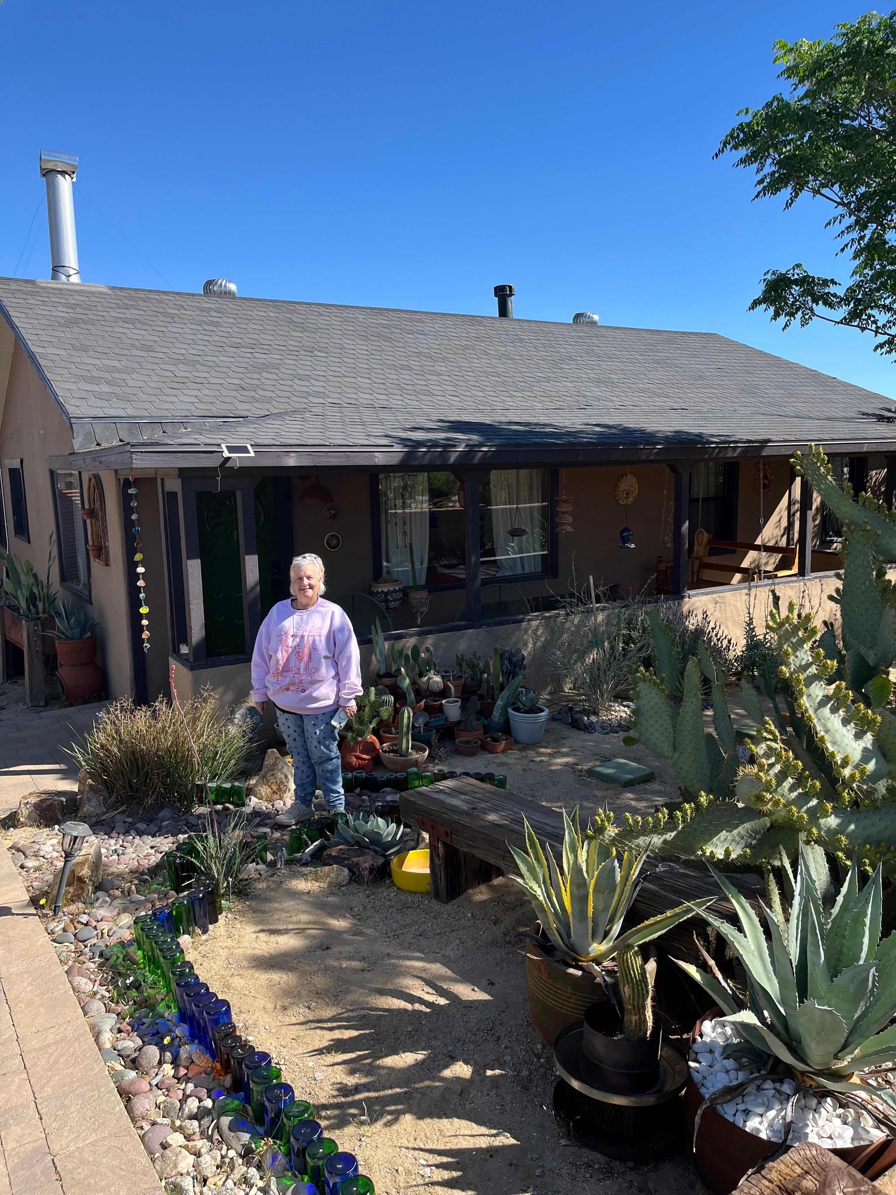 In front of house