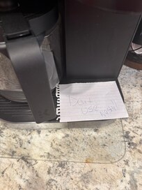 The coffee pot was very nasty. Someone could get sick from using that.