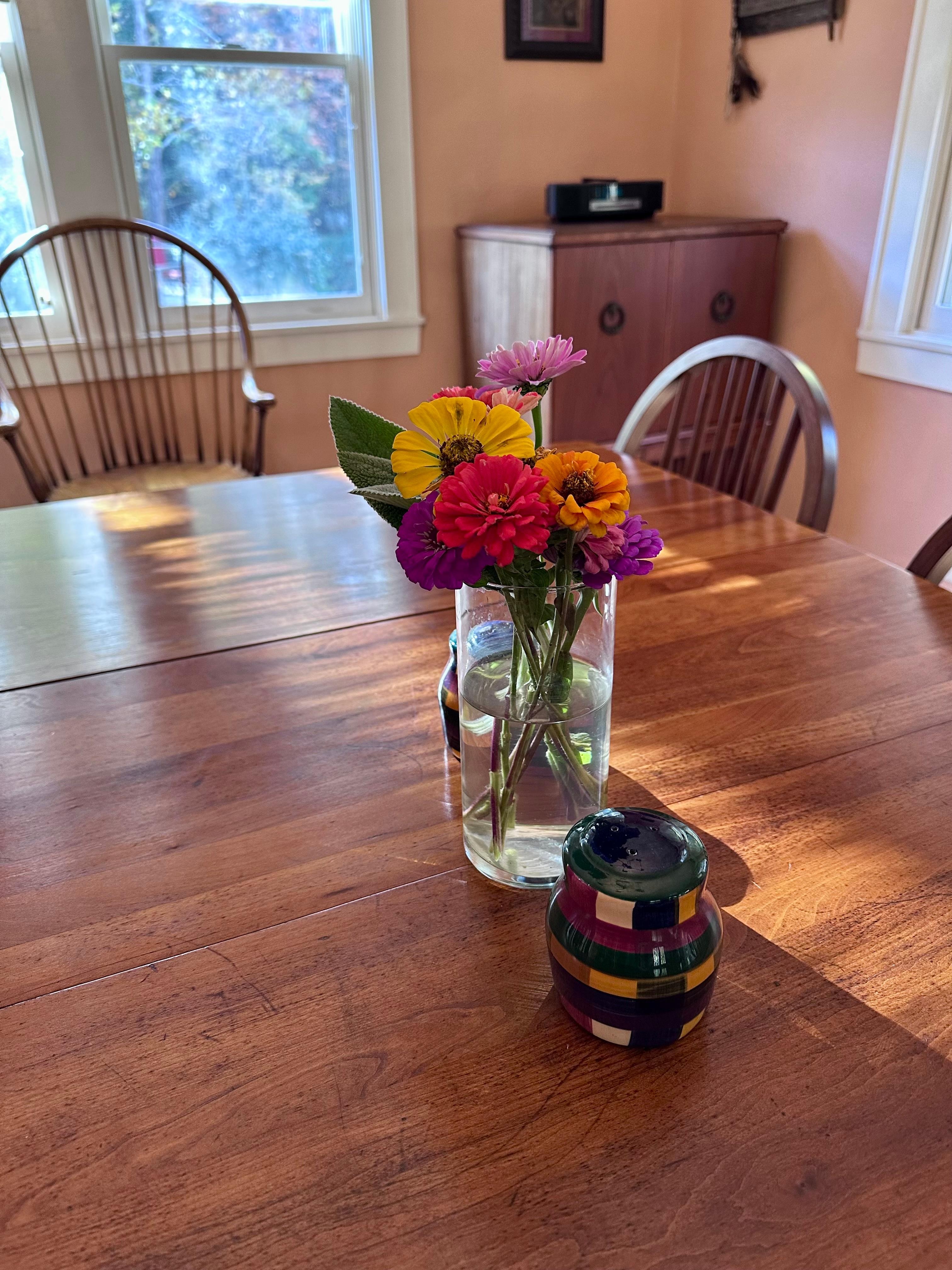 Lovely flowers from the host. 