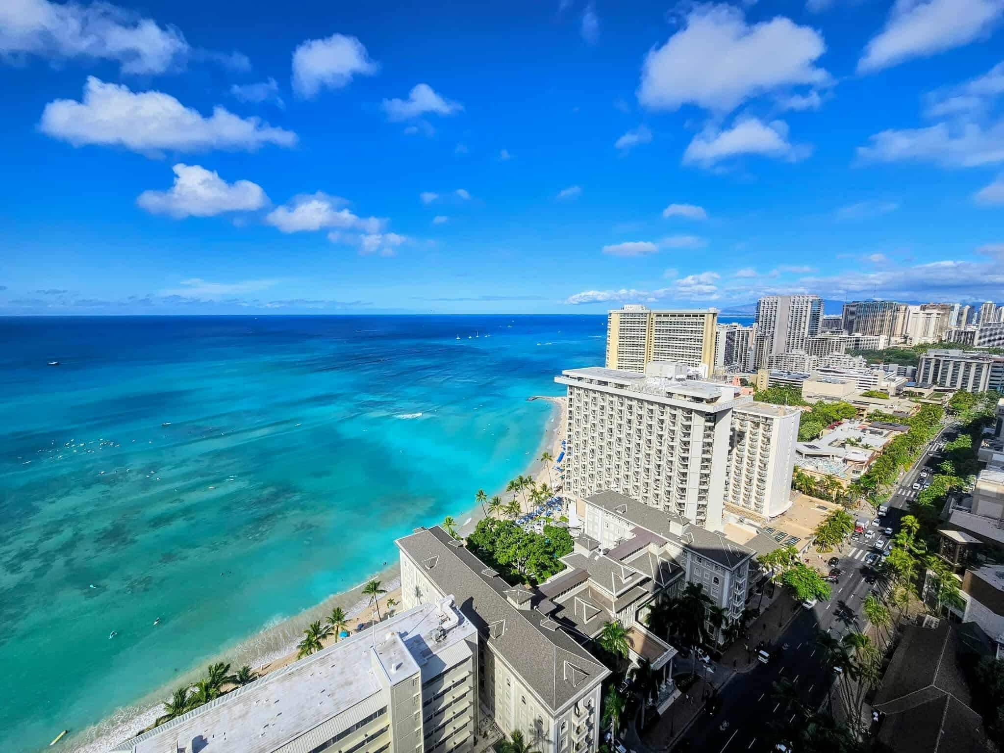 View from our room on the 32nd floor. 
