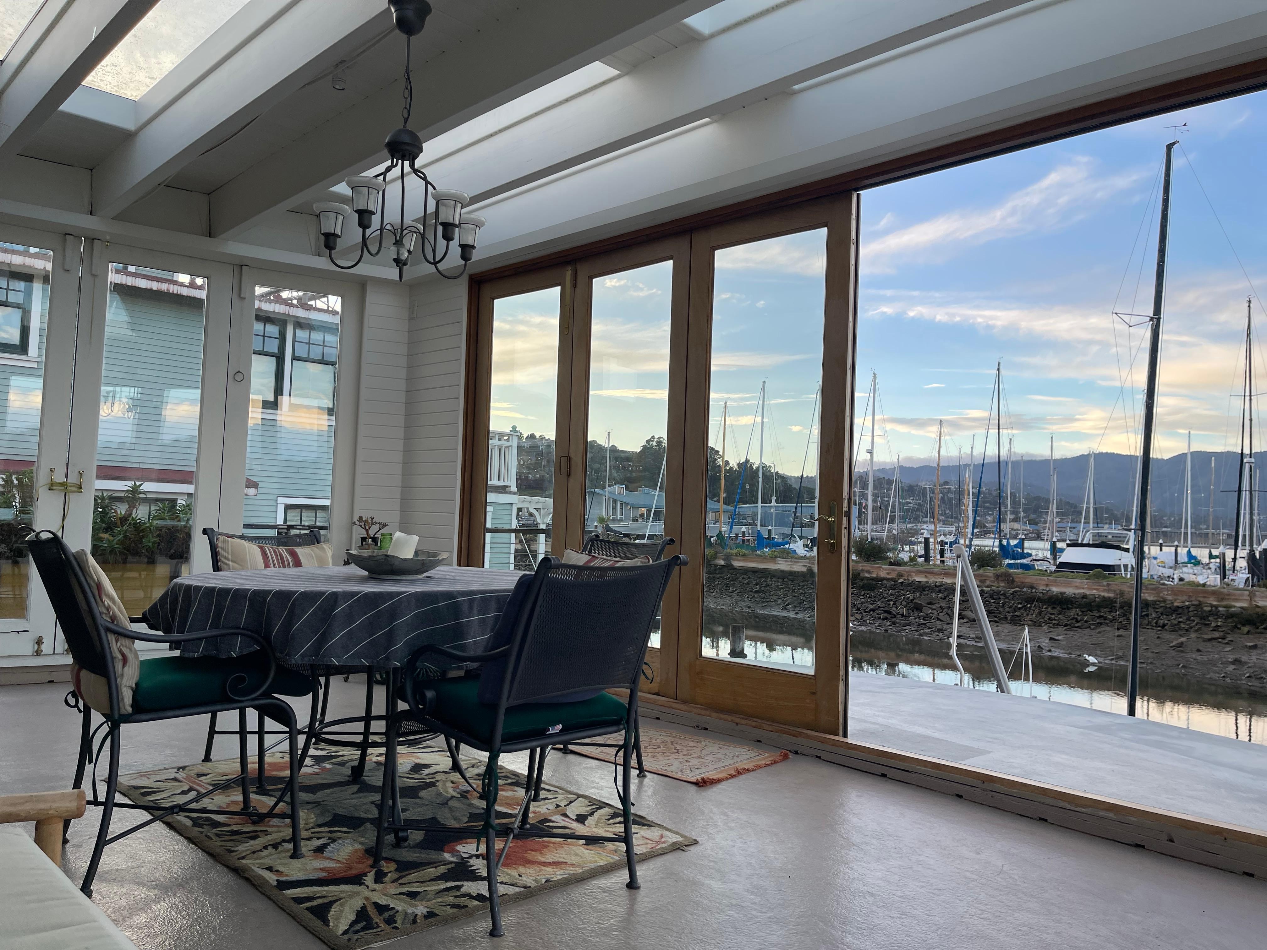 Bring the outside in!  Bay air, sunlight and natural beauty surround the Big Yellow Ferry. 