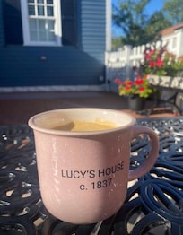 Mornings spent drinking coffee from the coffee machine in the house