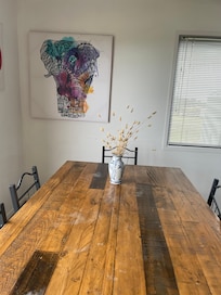 added some local art to the dinning table