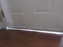 ill fitting front door, wind and bugs, small rodents able t enter