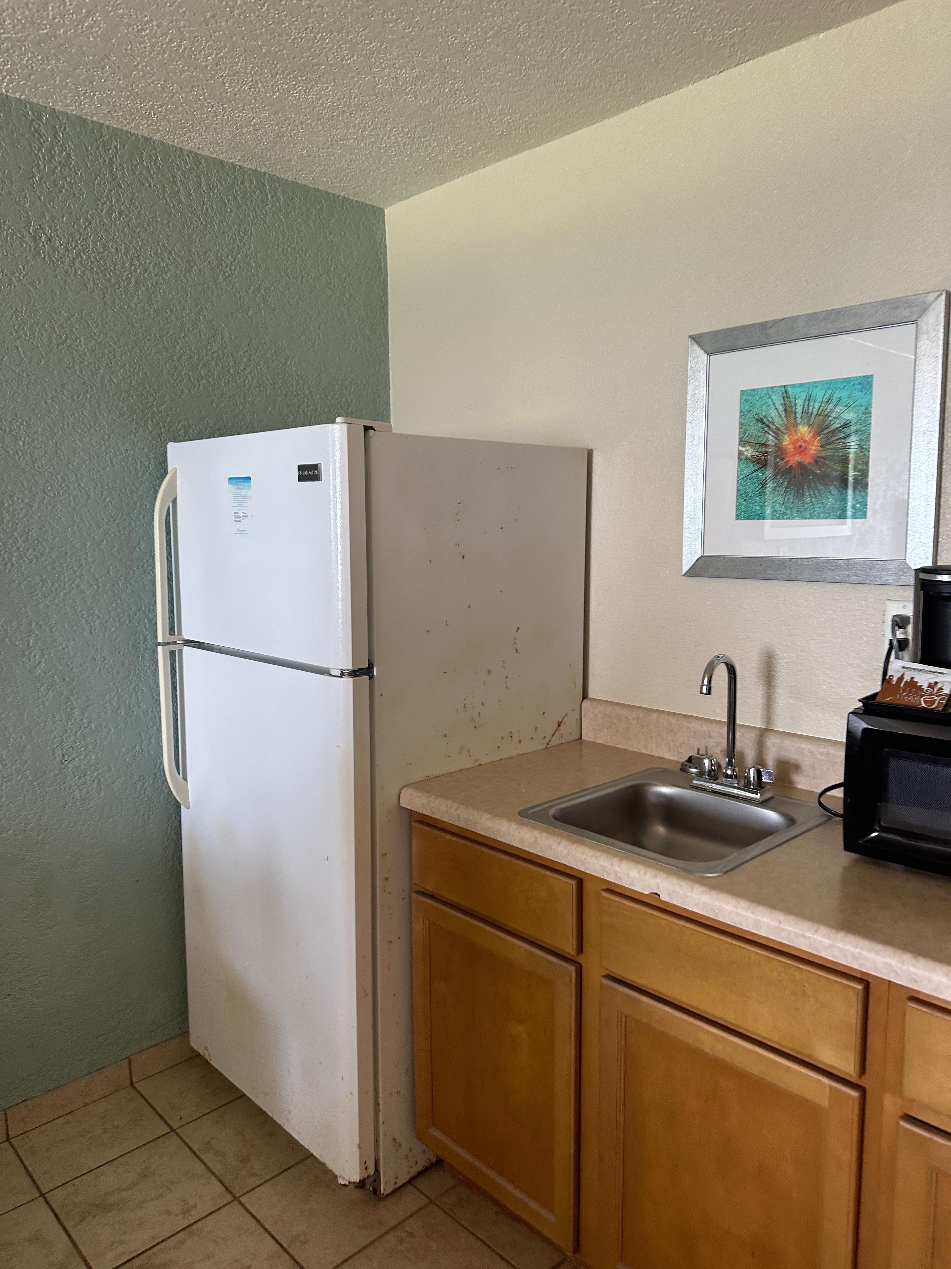 fridge was rusty. 