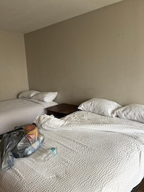 The bed was unmade not to mention the door was open.