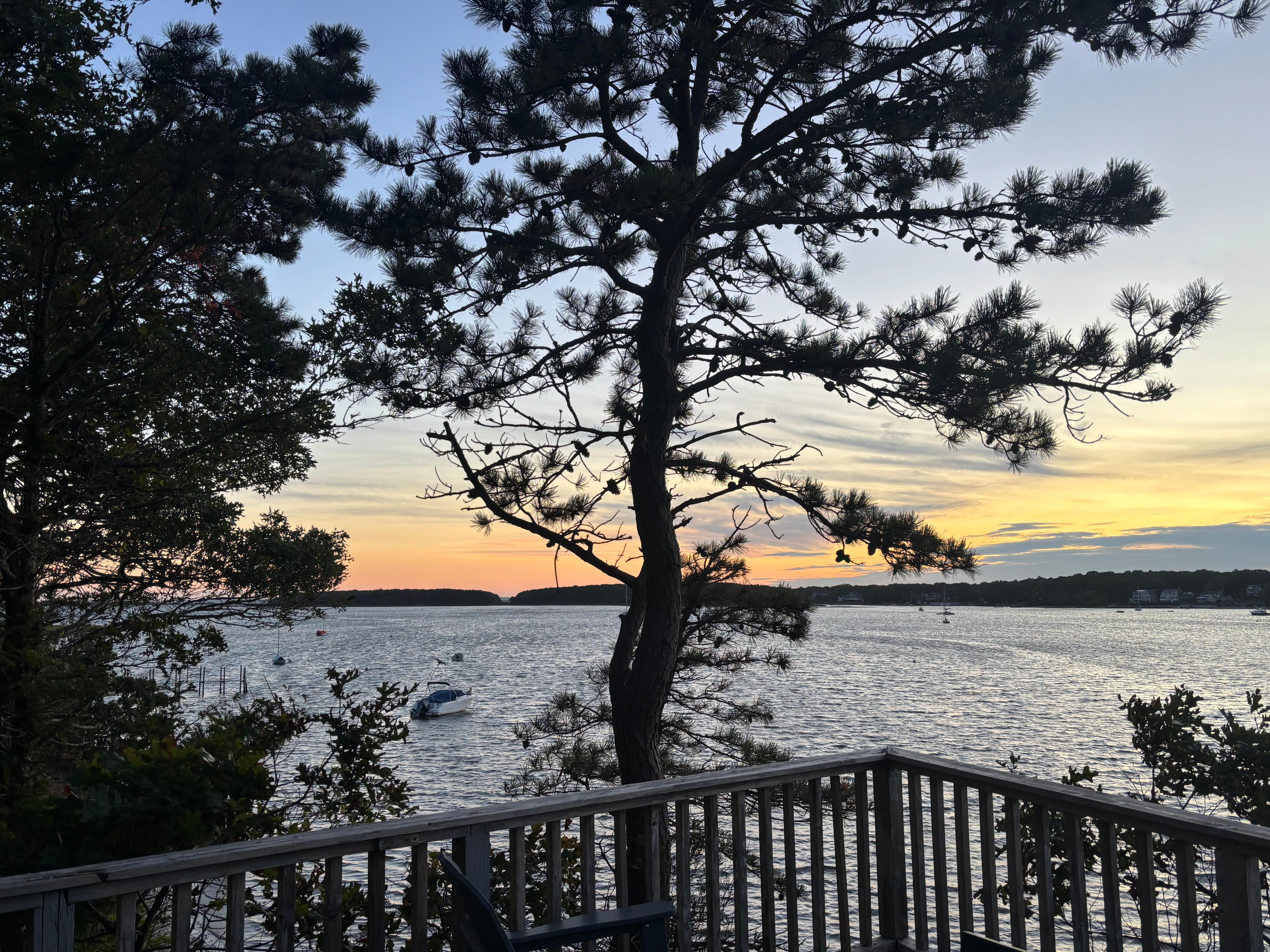 Sunset from deck.